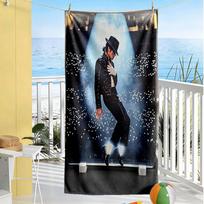 Michael Jackson Beach Towel Super Soft & Absorbent Comfortable Lightweight Perfect for Traveling Yoga Camping and Swimming 70cmx140cm(27x55inch)