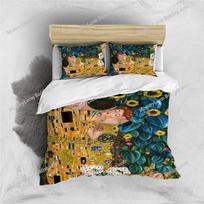 Gustav Klimt Oil Painting Duvet Cover Set Home Style Bedding Soft Laundry Cotton Bed Four Seasons Student Dormitory Home Textile EU Single 135*200cm/53x79in 3pcs black