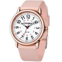 PINDOWS Nurse Luminous 3 ATM Water Resistant Women's Watch, Easy-to-Read Analog, Watch, Dial, beige