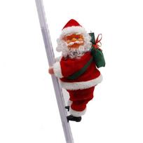 Electric Santa Claus Climbing Ladder Moving Climbing Santa Claus Doll  Christmas Tree White Climb Ladder gray