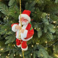 Electric Santa Claus Climbing Ladder Moving Climbing Santa Claus Doll  Christmas Tree Gold Climbing Rope