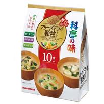 Marukome Freeze-Dried Granules Ryotei no Aji Assort Instant Miso Soup 10 Servings 3 Packs Heat Stroke Prevention Nutritional Supplementation red