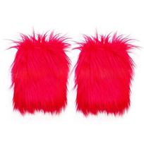1 Pair 18/25cm Furry Leg Warmers Japanese Style Long Tube Sock Warm Knee Sleeve  Children S raudona