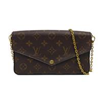 [Pre-Owned] Felicie Pochette Classic Monogram Coated Canvas And Leather Three-In-One Chain Bag - Very Good #1YDZQCV ONE SIZE black