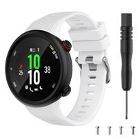 Nauja silikoninė išmanioji laikrodžio apyrankė skirta Garmin Forerunner 45 45s Sport apyrankės dirželiui su įrankiu Garmin Swim 2 apyrankės priedams For Forerunner 45 balta