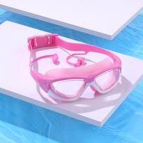 Dideli rėmeliai, HD, vandeniui atsparūs, apsaugantys nuo rasojimo, plaukimo akiniai berniukams ir mergaitėms pink