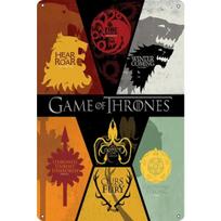GOT Retro Metal Tin Sign Wall Decor Game of Thrones Poster Home Bar Club 20x30cm（7.8x11.8inch） black