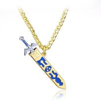The Legend of Zelda Breath of the Wild Sheikah akis Triforce Master Sword Hylian Shield Pakabukas Karoliai Vyrams beige