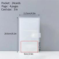 Transparent Photo Album Ins Kpop Photocard Holder Idol Star Card Collect Book Large Capacity Picture Card Holder Birthday Gift white