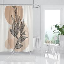 Atsparus vandeniui audinys Dušo užuolaida Vonios užuolaidos priedai 180X200 Vonios užuolaida Dušui 240*200 Nordic Boho dekoras 240X200 W60H190(CM)-1 Pcs white