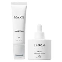 LAGOM Collagen Lifting Neck Cream 50ml + Aqualane Serum 50ml Firming Hydrating Set white