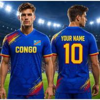 Summer Football Jersey Personalized Breathable V-neck Soccer Fashion Team Casual T-shirt for Men Women Top 6XL blue