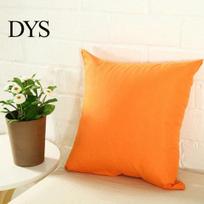 Plain Solid Color Throw Pillow Case Home Sofa Linen Cotton Square Cushion Cover oranžinė