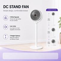 Xiaomi Modernus 2-in-1 Grindų Stalo Oro Cirkuliacijos Ventiliatorius 5 Greičiai Galingas Oro Srautas Nešiojamas USB Stovintis Ventiliatorius Namams Miegamajam Biurui gray
