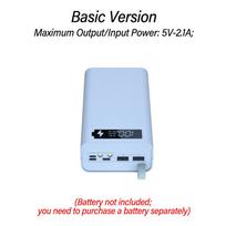 12 Cell 18650 Detachable Solder‑Free DIY Power Bank Kit PD Fast Charging With LED Light  Mobile Power Shell Without Battery balta