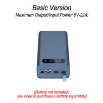 12 Cell 18650 Detachable Solder‑Free DIY Power Bank Kit PD Fast Charging With LED Light  Mobile Power Shell Without Battery juoda