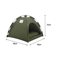 House for Winter - Waterproof Tent Cats, Foldable Accessory with Soft Inner Lining 40 x 40cm Green