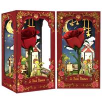 Original CUTEBEE Little Prince Series Book Nook The Planet and The Rose 3D Wooden Puzzle Bookshelf Decor for Gift Party Idea