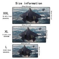 Air Fighter Mouse Pad XXL Large Gaming Accessory Rubber Deskmat HD Non-Slip Computer Game Keyboard Desk Mat Laptop Long Mousepad 600x300x2mm gray