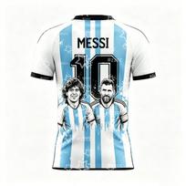 2026 Messi Argentina Team Football Jersey Match & Training Kit Summer Sports  T-Shirt Children's Clothing Tee Y2k 6XL gray