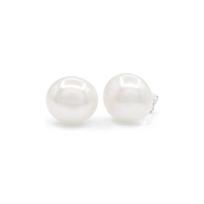 Earrings - PEARLS & COLORS - Pearls & Colors - Baroque Freshwater Pearl 12-13 mm - 925 Sterling Silver - Stud/Push Back white