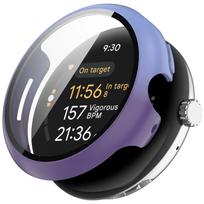 Spalvingas stiklinis dėklas Google Pixel Watch 3 41mm 45mm Ekranas apsauginis Google Pixel Watch3 dėklas dangtelis priedai Pixel Watch 3  41mm gray