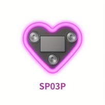 2Pcs Car LED Ambient Light-Solar-Powered Heart-Shaped LED Neon Light, Solar-Powered Heart-Shaped Atmosphere Light with 3 Modes,IP65 Waterproof 1PC gray