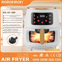 6L Glass Visual Air Fryer - Multifunctional Electric Fryer, 110V, Large Capacity, In Stock black