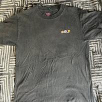Tyler The Creator GOLF Shirt Men's Black Rainbow Text Size Small Unisex T-Shirt L gray