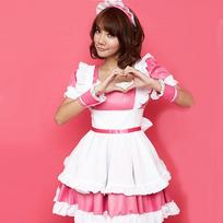 Maid Uniform Princess Dress Suit Outfit  Womens Cosplay Halloween Party Costume M rožinė