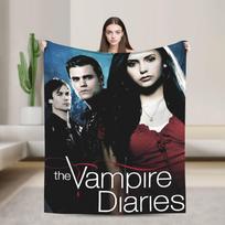 The Vampire Diaries Damon salvatore Blanket Quality Warm Soft Bedding Throws Autumn Airplane Travel Living Room Funny Bedspread Size: 130*170cm, Weight: 280 GSM gray