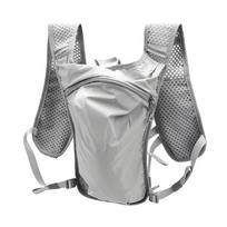 Hydration Vest Backpack Breathable Nylon Hydration Vest Pack with Adjustable Chest Straps Multiple Pockets for Cycling pilka spalva