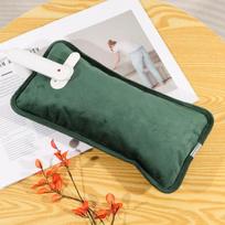 Hot Water Bottle Rechargeable Model, Thickened Explosion-Proof Genuine Product from Official Flagship Store, Specifically for Applying on the Stomach 37cm žalia