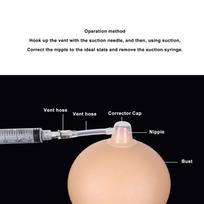 Nipple Corrector Silicone Flat Inverted Nipple Puller Aspirator Corrector For Pregnant Women Girls white