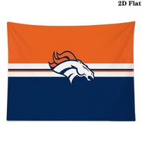 Denver Broncos Wall Tapestry Aesthetic Wall Hanging Printed Fabric Blanket Decorative Tapestries for Bedroom Living Room Home Decor 100cm x 150cm orange