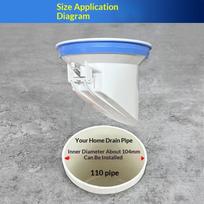 Anti Odor Stopper Floor Drain One Way Valve Shower Drainer Drain Strainer Seal Cover Sewer Install Kitchen Bathroom Accessories 110 internal plug white
