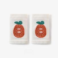 Summer Thin Knee Pads Soft Knit Cotton Anti-Slip Infant Knee Protector Safety Protector Cartoon Patterns Knee Elbow Protector white