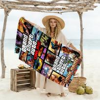 Grand Theft Auto Customizable Name Beach Towel Soft Durable Quick-Dry 70cmx140cm(27x55inch)