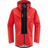 HAGLÖFS Waterproof, Windproof, And Breathable Windbreaker Jacket Men's Pure Black/Genuine Red 607254 L black