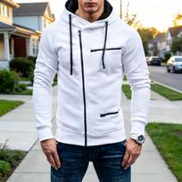 Men's Casual -Lined Zip-Up Hoodie Loose Fit Sweatshirt for Fall and Winter XL balta