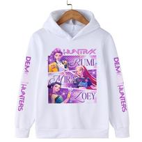 Kids Autumn/Winter Hoodie with K-Pop Girl Group Print, Loose Fit Sporty Sweatshirt. 160 rožinė
