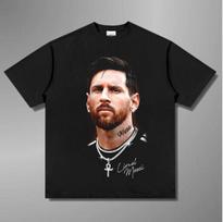 Messi T‑Shirt Argentina World Cup 2026 Heavyweight Cotton Streetwear Graphic Tee 2XL gray