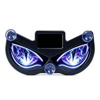Waterproof Devil Eyes LED Car Light Automotive Solar Eyes Lamp  Roadside Safety mėlyna