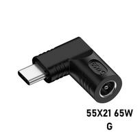 5v 9v 12v USB C jungtis PD 65W maitinimo adapterio keitiklis DC į C tipą G 5.5-2.1mm