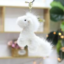 Mielas ponio pliušinis žaislas raktų pakabukas dovana moterims mergaitėms 15cm gray