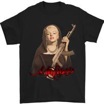 26 Marilyn Mafioso AK-47 Gangster Mafia Mens T-Shirt 100% Cotton Unisex T-Shirt XL brown