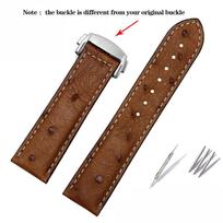 Tikros odos stručio laikrodžio apyrankė Hamilton Jazz serijos H32755851 laikrodžiui Sulankstoma sagtimi Apyrankė Juoda Ruda 20mm 22mm 22mm brown