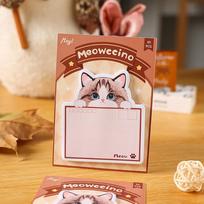 Cute little cat sticky note, self-adhesive message, memo pad, DIY notebook, decoration material paper,student Memo šokoladas