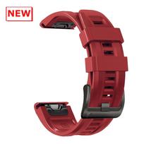 Silicone Strap For Garmin Enduro 3 2/Instinct 3 2X Solar Sport Band Fenix E 8 7 7X 6X 6 Pro/Quatix 7 QuickFit 22mm 26mm Bracelet 1PCS QuickFit 26mm brown