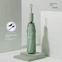 192 šonkaulių automatinis atsparus audrai skėtis, padidintas, sutvirtintas, sulankstomas, itin didelis skėtis vyrams, dvigubo naudojimo nuo saulės ir lietaus 32-Rib / Minimalist Gold Bar Vinyl Umbrella žalia/auksas